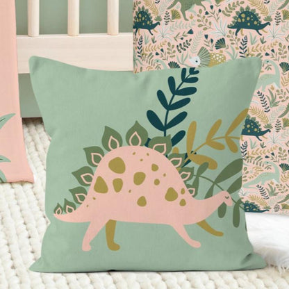 Dinosaur Garden Pink Kids Bedding Set (Comforter or Duvet Cover)