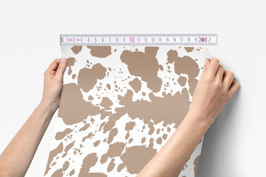 Blue Highland Cow Cowhide Peel & Stick Wallpaper - Blue Highland Cow, gender_boy, Theme_Farm