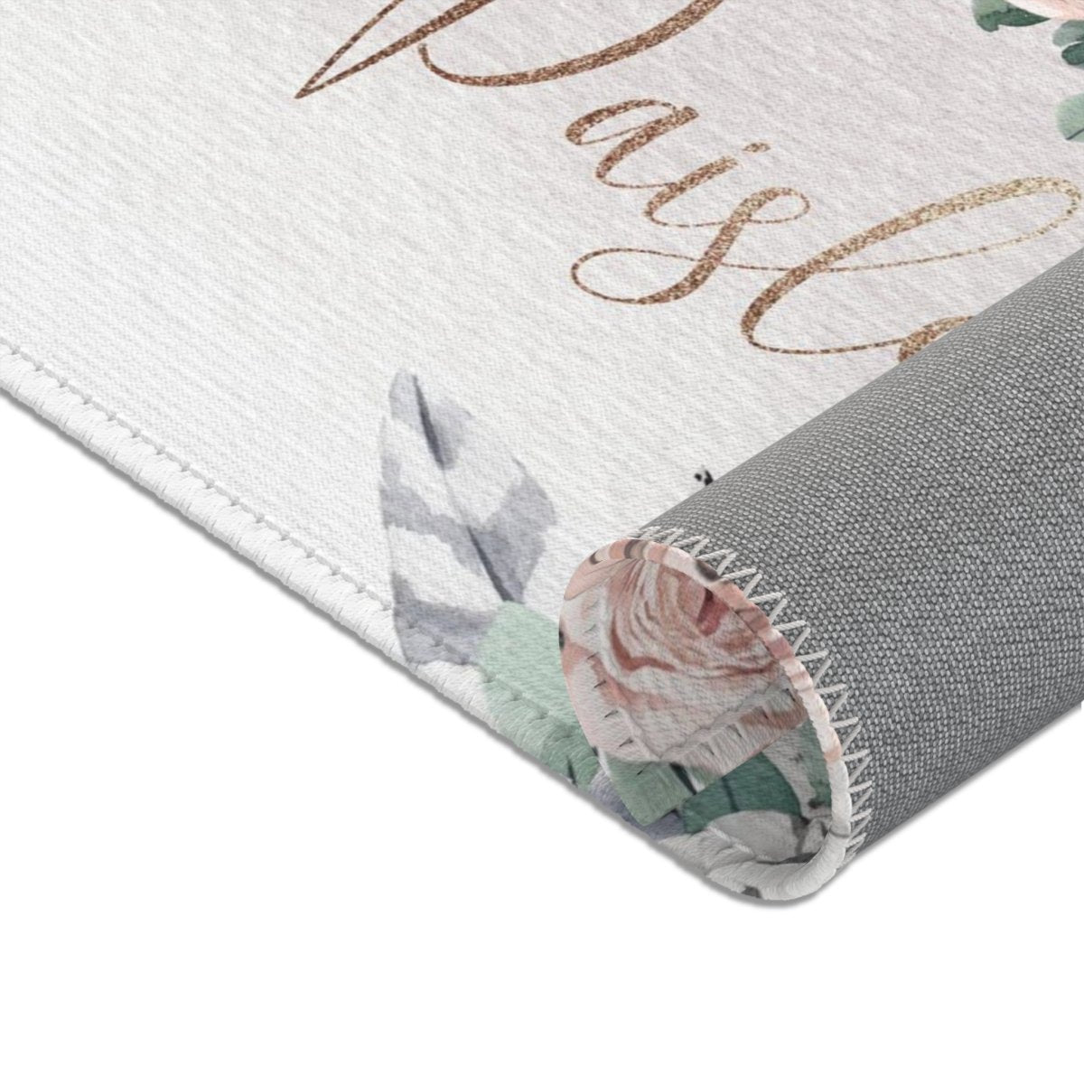 Boho Rose Tribal Nursery Rug - Boho Rose, gender_girl, text