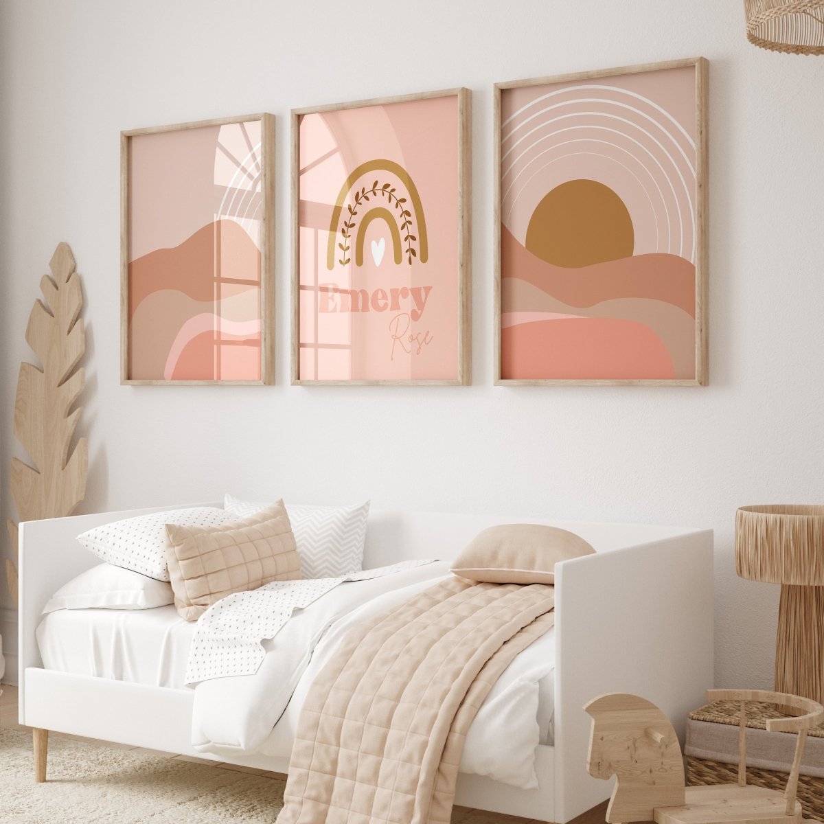 Boho Sunset Personalized Nursery Art - Boho Sunset, gender_girl, text