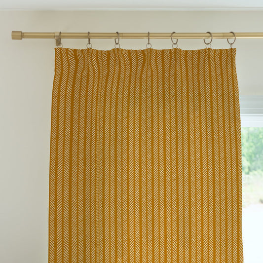Copper Herringbone Curtain Panel - Boho Rainbow, Buffalo Babe, gender_boy
