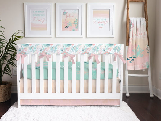 Coral Waves Personalized Nursery Art - Coral Waves, gender_girl, text