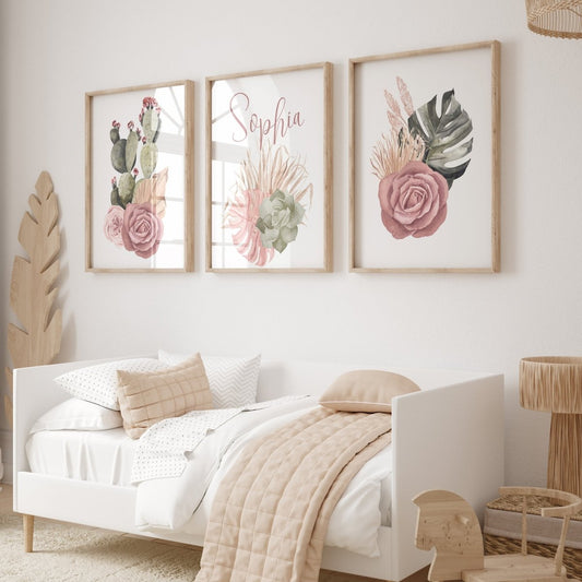 Desert Rose Personalized Nursery Art - Desert Rose, gender_girl, text