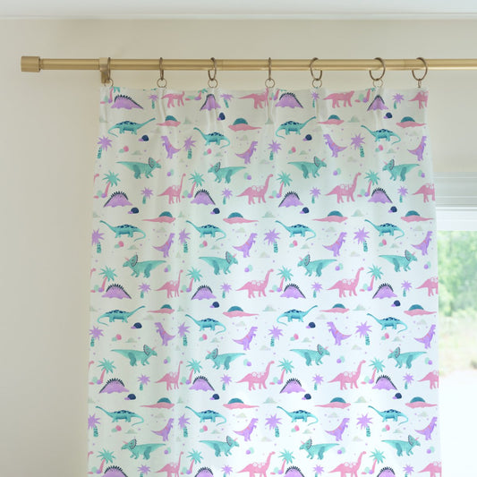 Dino Grrrl Curtain Panel - Dino Grrrl, gender_girl, Theme_Dinosaur