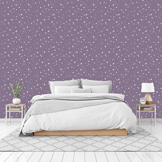 Purple Stars Wallpaper Panels
