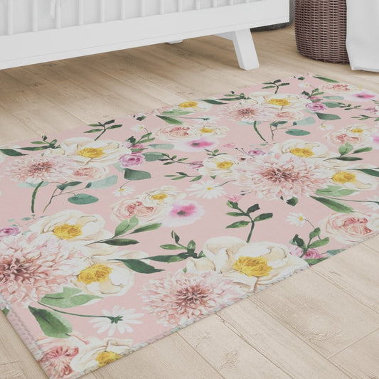 Farm Floral Nursery Rug - Farm Floral, gender_girl, Theme_Farm