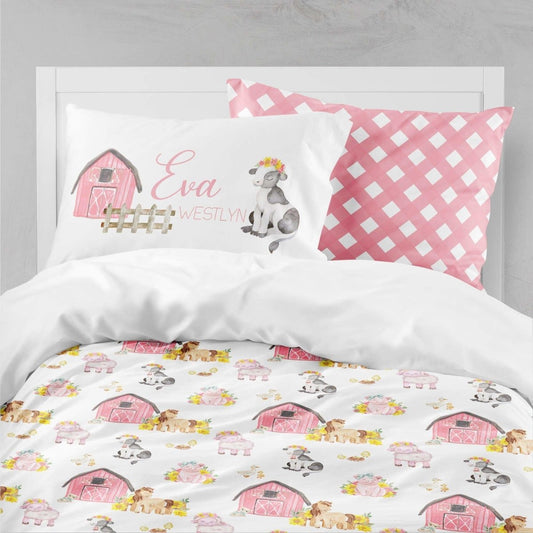 Farm Girl Kids Bedding Set (Comforter or Duvet Cover) - Farm Girl, gender_girl, text