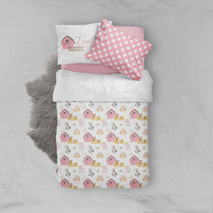 Farm Girl Kids Bedding Set (Comforter or Duvet Cover) - Farm Girl, gender_girl, text