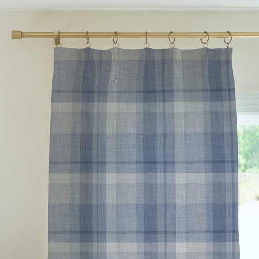 Gone Fishing Plaid Curtain Panel - gender_boy, Gone Fishing, Theme_Ocean