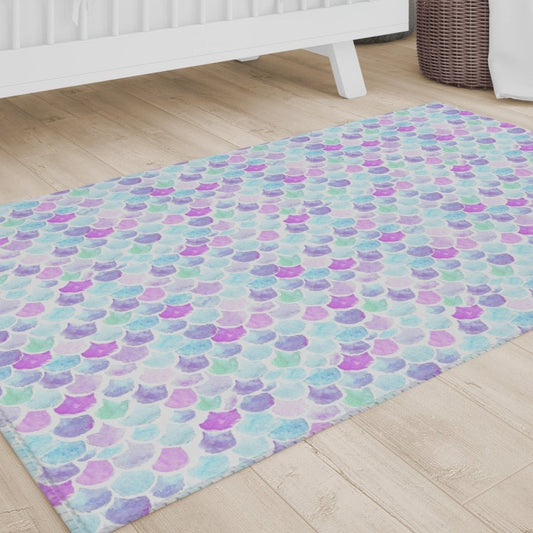 Jewel Mermaids Scales Nursery Rug - gender_girl, Jewel Mermaids, Theme_Ocean