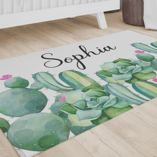 Llama Love Personalized Nursery Rug - gender_girl, Llama Love, text
