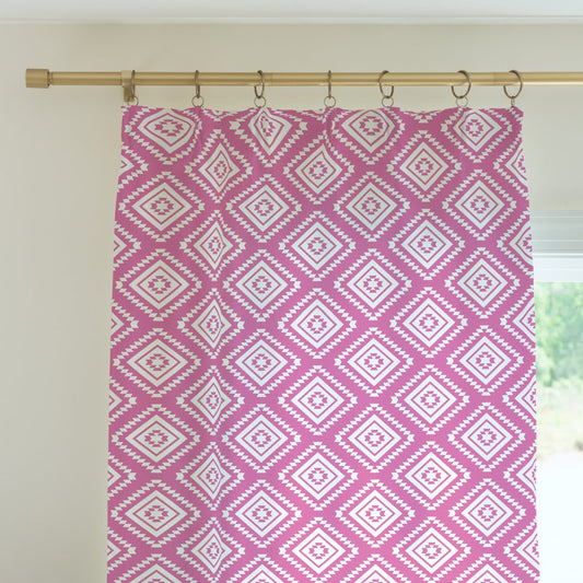 Llama Love Pink Aztec Curtain Panel - gender_girl, Llama Love, Theme_Southwestern