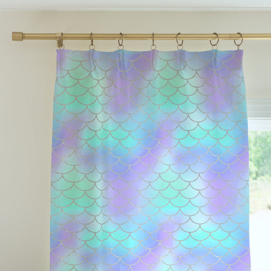 Mermaid Love Curtain Panel - gender_girl, Mermaid Love, Theme_Ocean