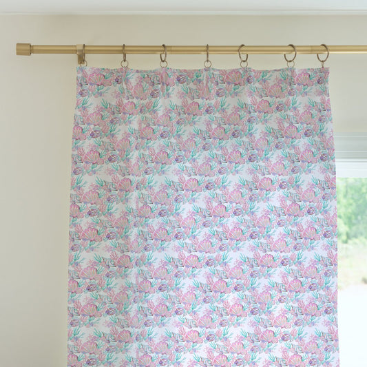 Mermaid Seashells Curtain Panel - gender_girl, Mermaid Seashells, Theme_Ocean