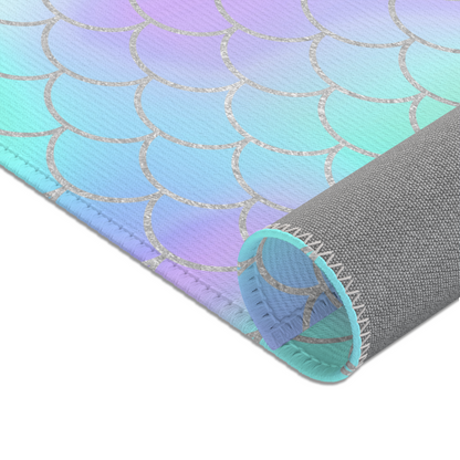 Mermaid Love Scales Nursery Rug - gender_girl, Mermaid Love, Theme_Ocean