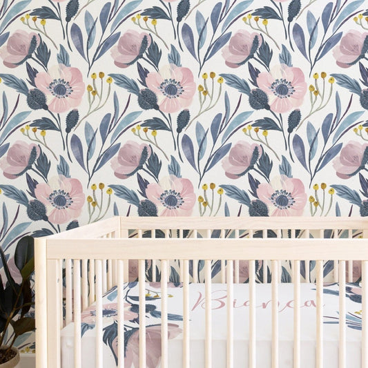 Moody Floral Peel & Stick Wallpaper - gender_girl, Moody Floral, Theme_Floral