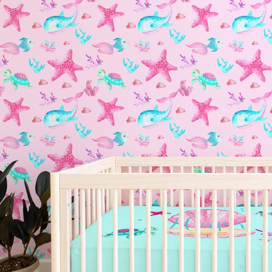 Ocean Girl Peel & Stick Wallpaper - gender_girl, Ocean Girl, Theme_Ocean
