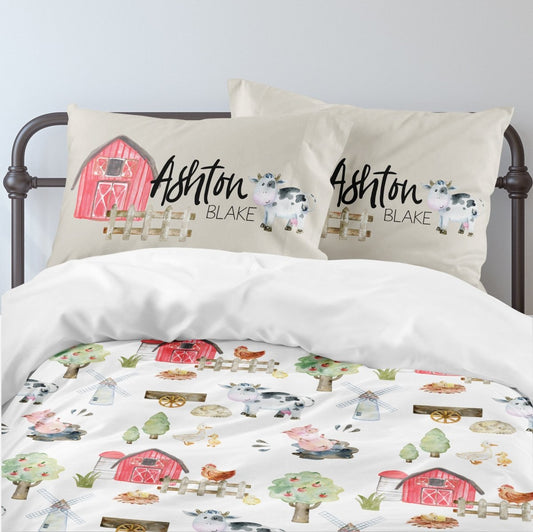 On the Farm Personalized Kids Bedding Set (Comforter or Duvet Cover) - gender_boy, gender_neutral, On the Farm