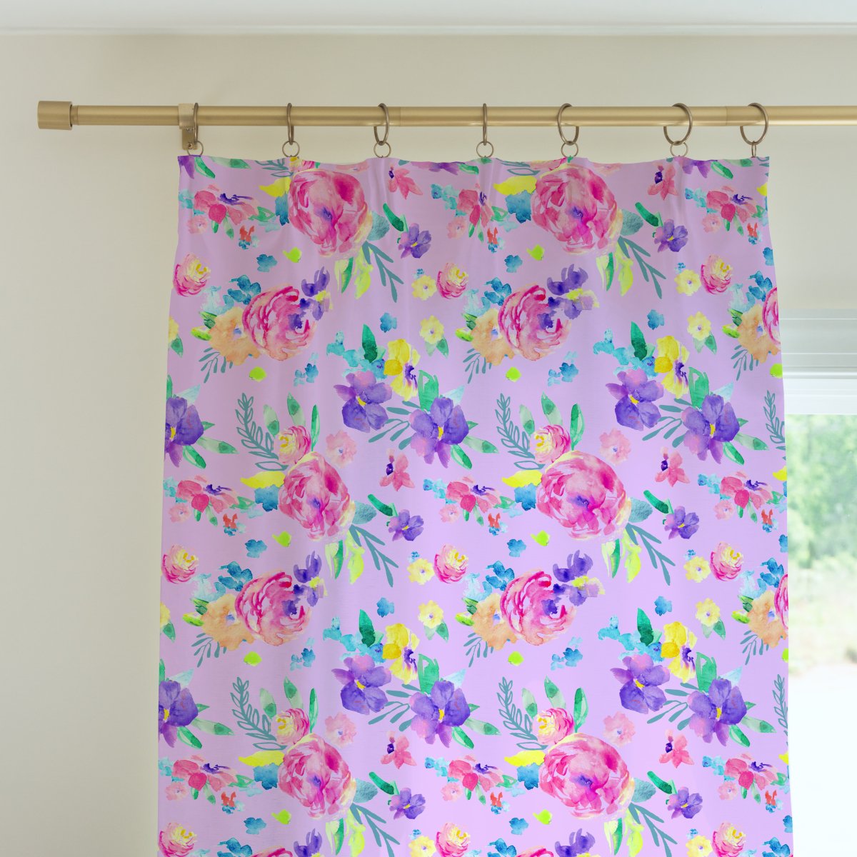 Safari Babe Floral Curtain Panel - gender_girl, Safari Babe, Theme_Floral