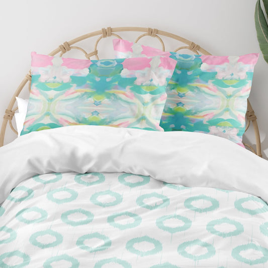 Southern Preppy Ikat Rings Personalized Kids Bedding Set (Comforter or Duvet Cover) - Southern Preppy, text, Theme_Boho