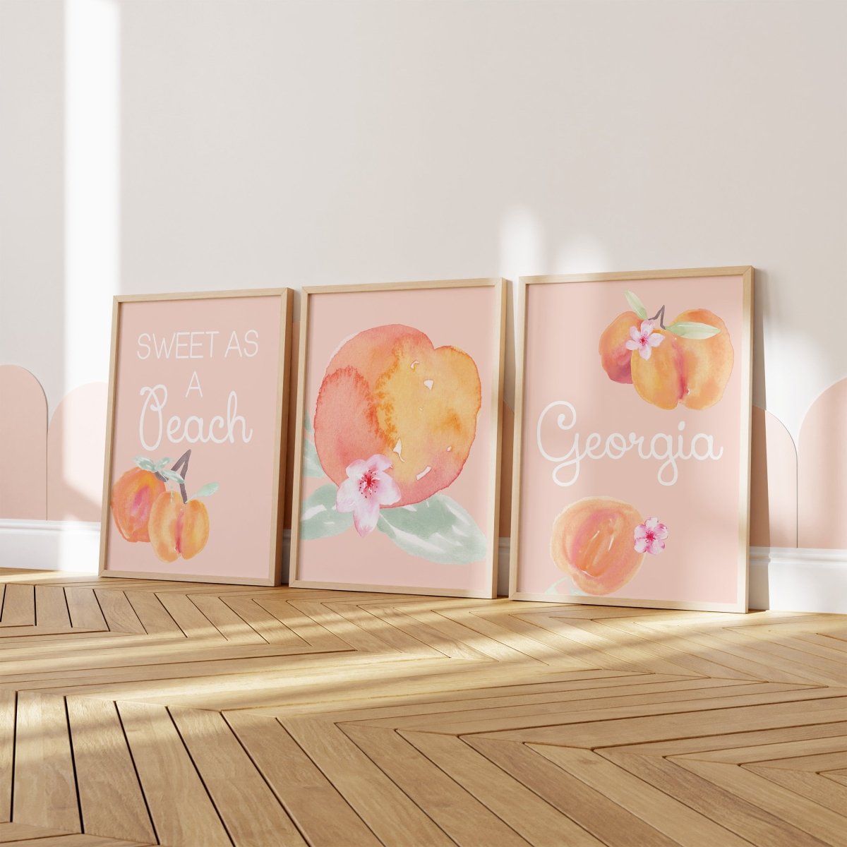 Sweet Georgia Peach Personalized Nursery Art - gender_girl, Sweet Georgia Peach, text