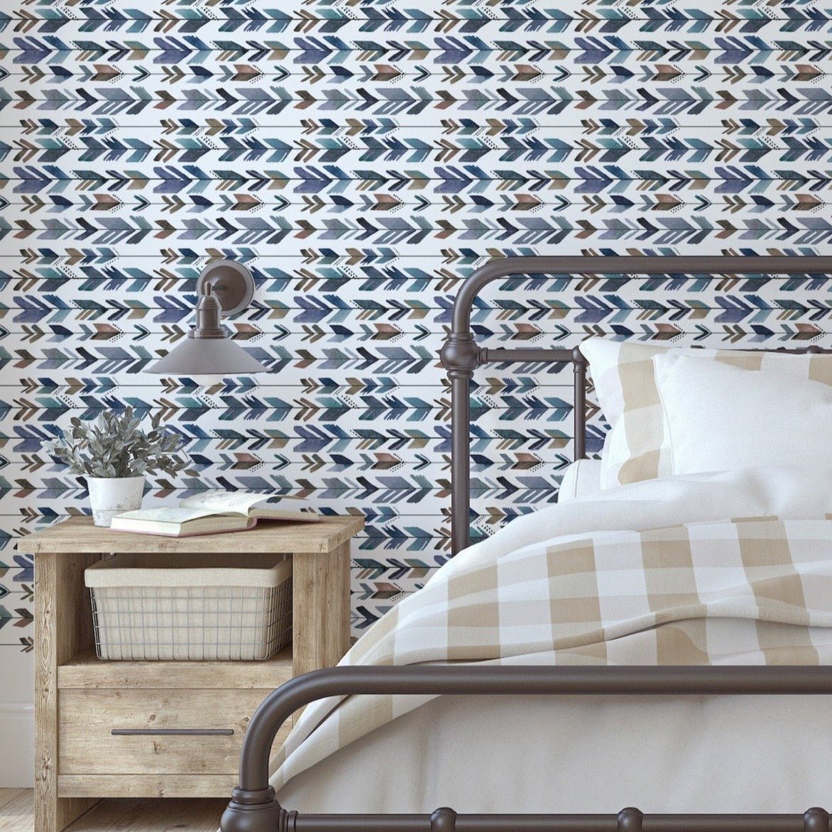 Woodland Friends Arrow Peel & Stick Wallpaper - gender_boy, Theme_Woodland, Woodland Friends